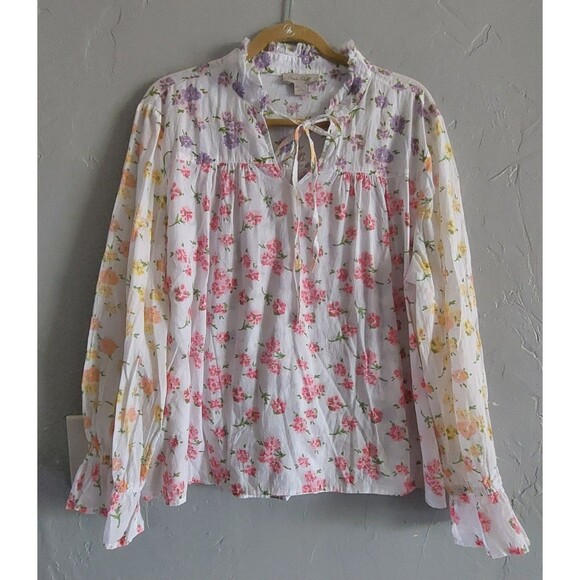 Charlie Paige Tops - Charlie Paige  Tops  Blouse Women Size XL Bohemia, Floral, Cotton, 22 Inch Of...